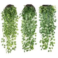 Artificial Plant Vines Wall Hanging Outdoor Garden Plastic Leaf